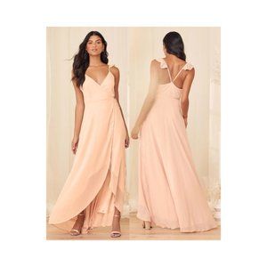 Lulus Here’s To Us Wrap Hi Low Dress size Small